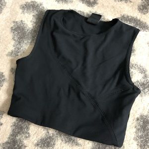 Black nike cropped sports bra